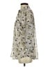 CAbi 100% Polyester Floral Silver 3/4 Sleeve Blouse Size XS - photo 5