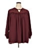 Sejour 100% Polyester Burgundy 3/4 Sleeve Blouse Size 2X - photo 1