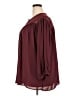 Sejour 100% Polyester Burgundy 3/4 Sleeve Blouse Size 2X - photo 5