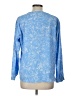 Alfani 100% Polyester Blue Long Sleeve Blouse Size L (petite) - photo 2