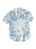 Crewcuts 100% Cotton Tie-dye Blue Short Sleeve Button-Down Shirt Size 12 - photo 2