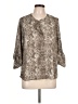 DR2 100% Polyester Gray 3/4 Sleeve Blouse Size L - photo 1