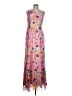 Mac Duggal 100% Polyester Floral Pink Casual Dress Size 12 - photo 1