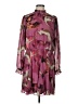 Nine West 100% Polyester Print Purple Cocktail Dress Size L - photo 1