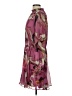 Nine West 100% Polyester Print Purple Cocktail Dress Size L - photo 5