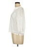 Jennifer Lopez 100% Rayon Metallic Ivory 3/4 Sleeve Blouse Size L - photo 5