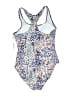Nicole Miller Studio Print Blue Purple One Piece Swimsuit Size L - photo 2