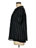 Apt. 9 100% Polyester Stripes Black Short Sleeve Blouse Size L - photo 5