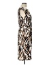Connected Apparel Animal Print Brown Cocktail Dress Size 12 - photo 4