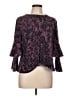 Bold Elements Purple 3/4 Sleeve Blouse Size L - photo 1