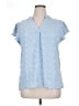 Blooming Jelly 100% Polyester Blue Short Sleeve Blouse Size XL - photo 1
