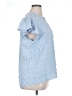 Blooming Jelly 100% Polyester Blue Short Sleeve Blouse Size XL - photo 4