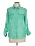 Timing 100% Polyester Green 3/4 Sleeve Blouse Size L - photo 1