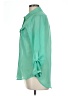 Timing 100% Polyester Green 3/4 Sleeve Blouse Size L - photo 5