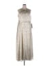 Betsy & Adam Metallic Silver Cocktail Dress Size 22 - photo 1