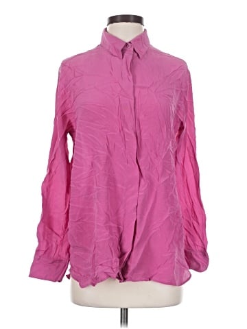 Babaton Long Sleeve Silk Top (view 1)