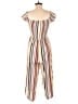 Justify 100% Rayon Stripes Ivory Jumpsuit Size M - photo 2