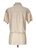 Kirious 100% Cotton Tan Short Sleeve Blouse Size L - photo 2
