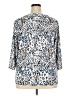 Rebecca Malone Animal Print Blue 3/4 Sleeve Blouse Size 2X - photo 2