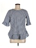 Sara Campbell Blue Short Sleeve Blouse Size M - photo 1