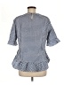 Sara Campbell Blue Short Sleeve Blouse Size M - photo 2