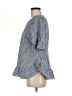 Sara Campbell Blue Short Sleeve Blouse Size M - photo 5