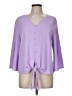 VIISHOW Purple 3/4 Sleeve Blouse Size M - photo 1