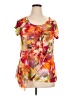 Adele & May 100% Polyester Orange Short Sleeve Blouse Size XL - photo 1