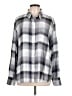 Treasure & Bond Plaid Gray Long Sleeve Button-Down Shirt Size L - photo 1