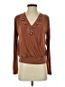 Alya Brown Long Sleeve Blouse Size S - photo 1