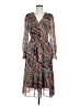 Donna Morgan 100% Polyester Paisley Brown Casual Dress Size 4 - photo 1