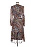 Donna Morgan 100% Polyester Paisley Brown Casual Dress Size 4 - photo 2