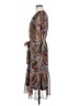 Donna Morgan 100% Polyester Paisley Brown Casual Dress Size 4 - photo 5