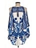 Venus 100% Polyester Blue 3/4 Sleeve Blouse Size M - photo 2