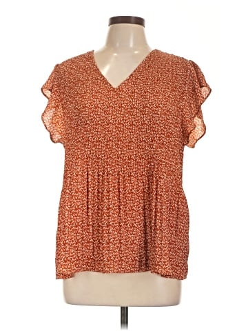 Adrianna Papell Short Sleeve Blouse (view 1)