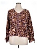 Democracy 100% Polyester Purple 3/4 Sleeve Blouse Size 1X - photo 1