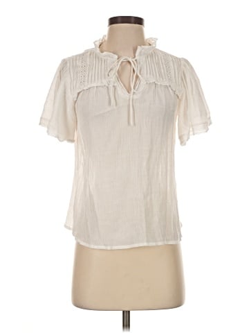 Zoe and Claire Short Sleeve Blouse (view 1)