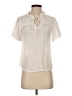 Zoe and Claire Ivory Short Sleeve Blouse Size S - photo 1