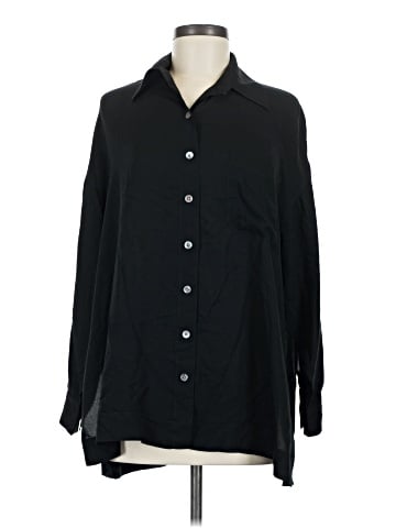 Magaschoni Long Sleeve Silk Top (view 1)
