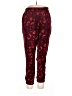 Simply Vera Vera Wang Print Red Casual Pants Size L - photo 1