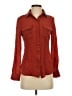 Bebe 100% Silk Red Long Sleeve Silk Top Size S - photo 1