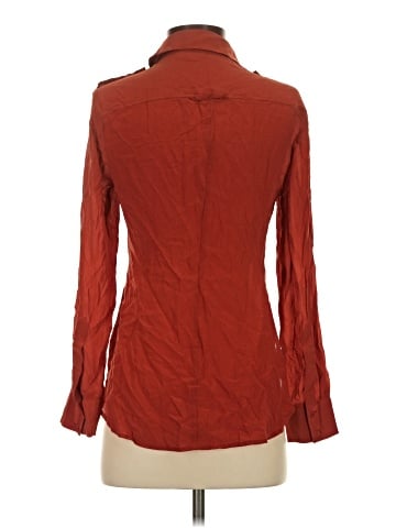 Bebe Long Sleeve Silk Top (view 2)