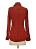 Bebe 100% Silk Red Long Sleeve Silk Top Size S - photo 2