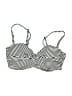 H&M 100% Polyester Stripes Ivory Swimsuit Top Size M - photo 1