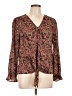 Veronica M. Brown Long Sleeve Blouse Size L - photo 1