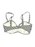 H&M 100% Polyester Stripes Ivory Swimsuit Top Size M - photo 2