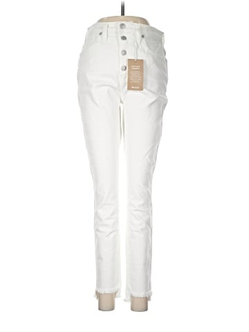 Madewell 10" High-Rise Skinny Jeans in Pure White: Step-Hem Edition (view 1)