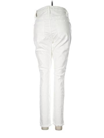 Madewell 10" High-Rise Skinny Jeans in Pure White: Step-Hem Edition (view 2)