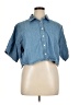 FRAME Blue Short Sleeve Button-Down Shirt Size XL - photo 1