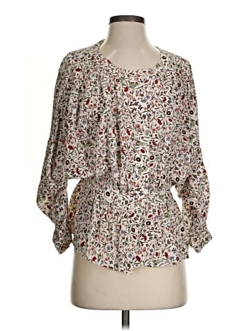 FRAME 3/4 Sleeve Silk Top (view 1)